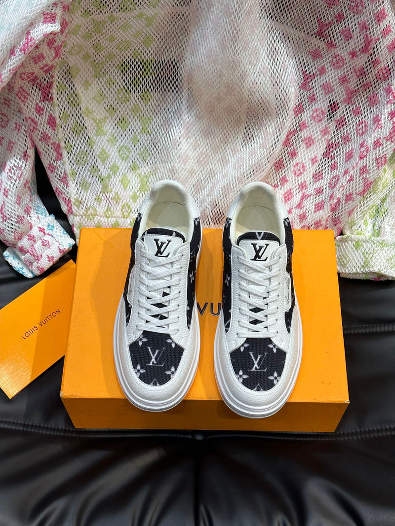 Tênis Louis Vuitton Bervelyn Hills Jeans Whithe Black